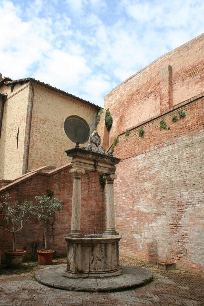 Siena, Italy, courtyard, sky