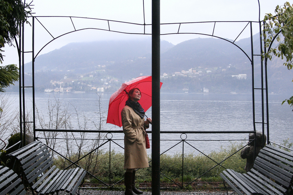 It was a rainy day at Lake Como, Italy, but still beautiful.